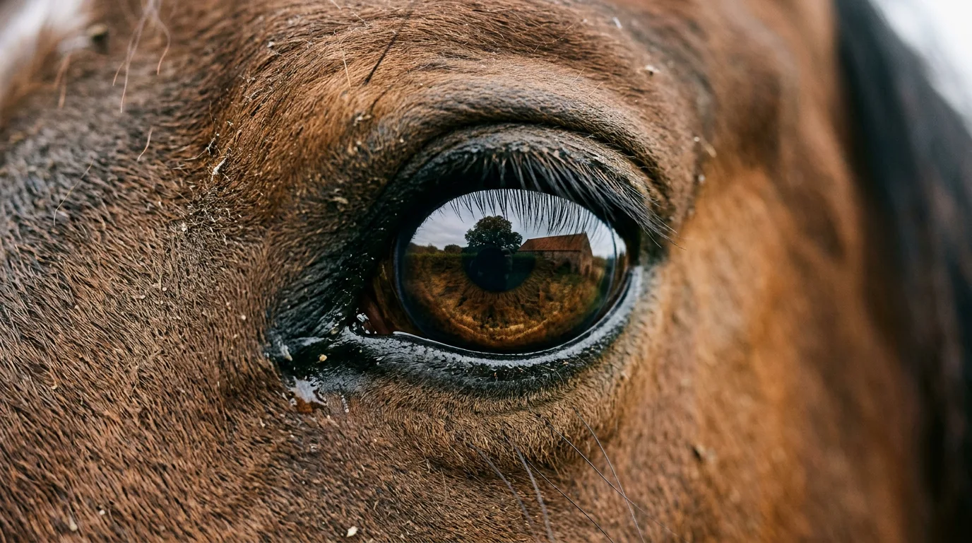 Un regard de cheval, Écurie du Mas en Vercors, Lans-en-Vercors